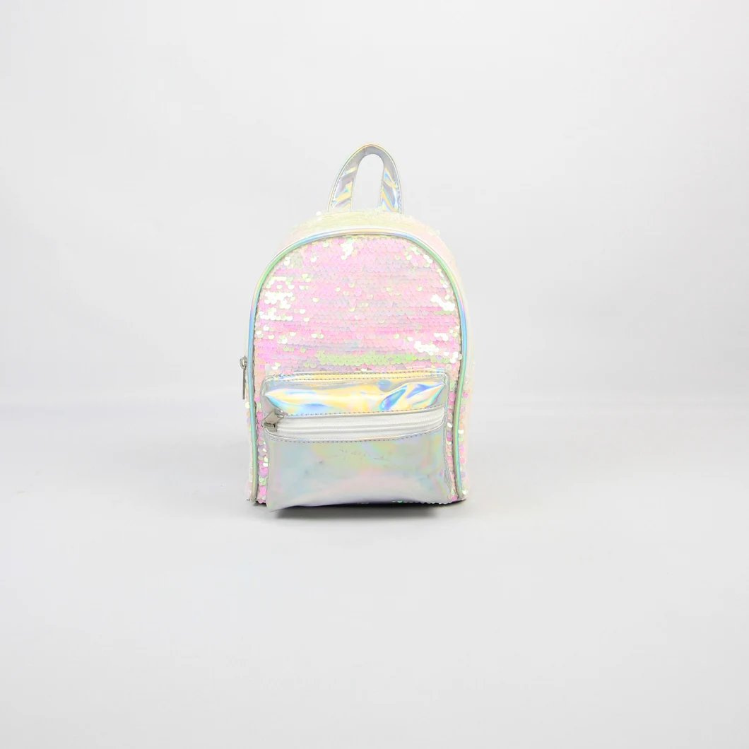 Fashion New Trendy Girls School Bag Kids Glitter Sequins Reversible Backpack