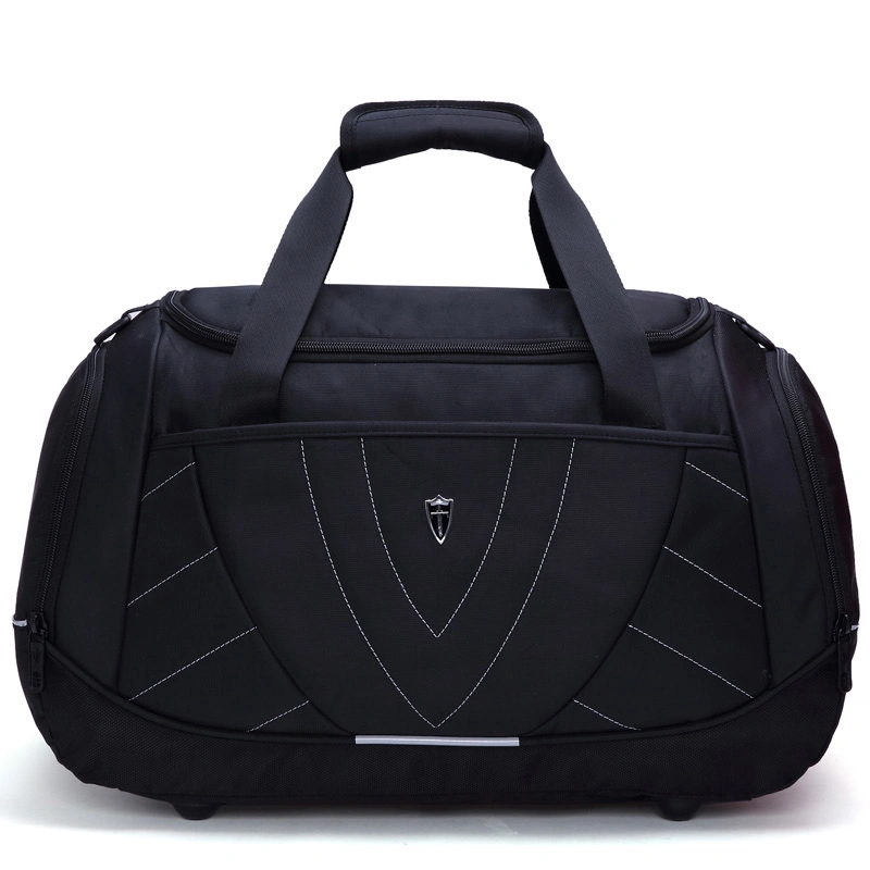 Distributor Fashion Waterproof Black Polyester Custom Men Duffel Travel Weekend Bag