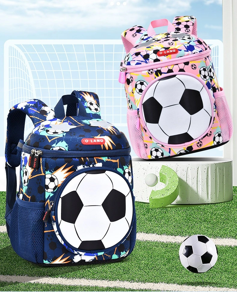 Mochilas Good Look Beautiful Color Football Kids School Bag Lightweight Kid Backpack