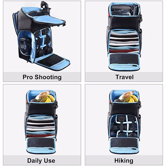 Mochilas para drones à prova d'água vintage 2 mochila para transporte de câmera DSLR