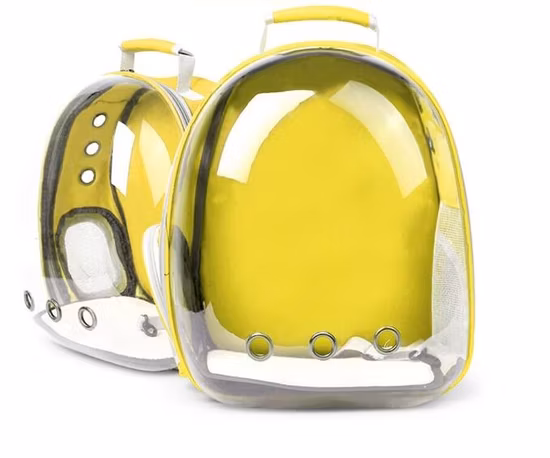 Mochila porta-animais de estimação portátil transparente transparente