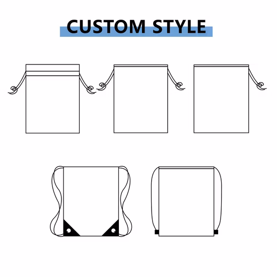 Pacote de presente de poliéster para equipes esportivas Bolsa com cordão